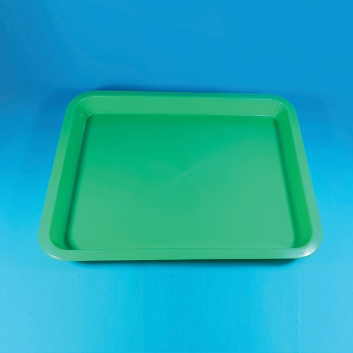 녹색 사각쟁반(플라스틱)